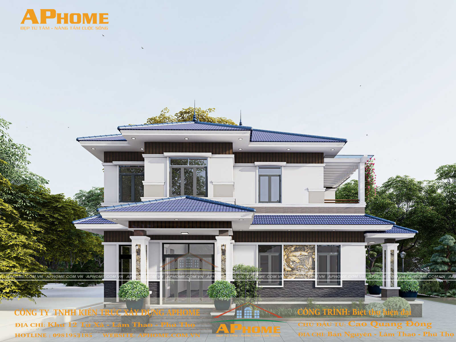 Siêu phẩm mới của Kiến Trúc APHOME bàn giao cho anh chị Đông Hoa  